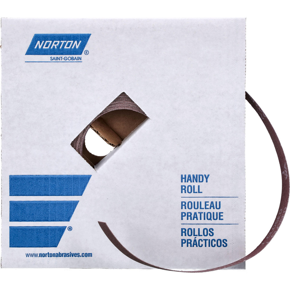 Shop Roll:  1" Wide,  50.00 Yd Long,  150 Grit,  Aluminum Oxide  - J Weight,  Cloth Backing,  Very Fine Grade 