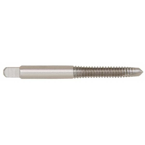 Spiral Point Tap: 1/4-20, UNC, 2 Flutes, Plug, High Speed Steel, Bright Finish