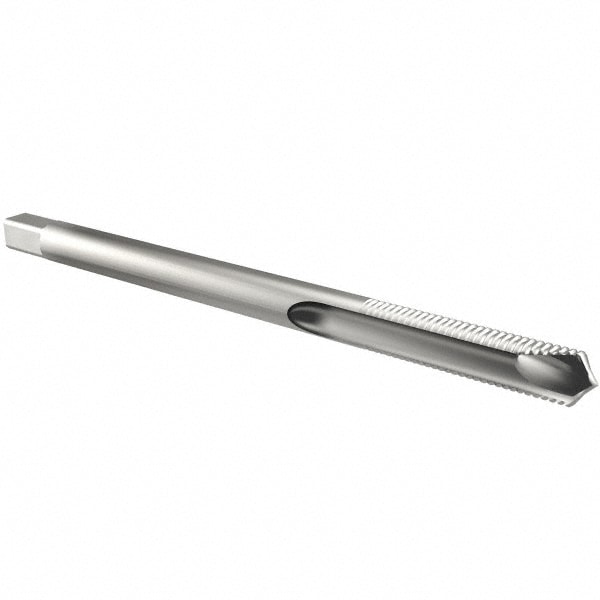 Spiral Point Tap: 5/16-18, UNC, 2 Flutes, Plug, High Speed Steel, Bright Finish