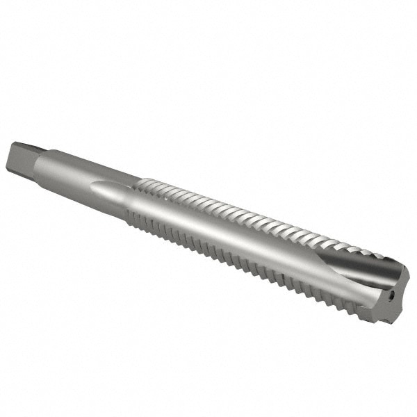 Spiral Point Tap: 1/2-13, UNC, 3 Flutes, Plug, High Speed Steel, Bright Finish