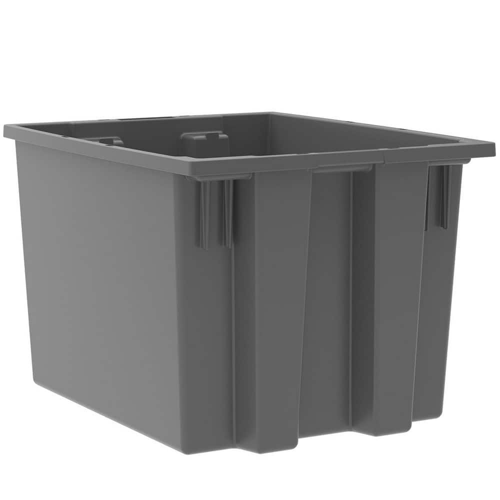 AKRO-MILS 35195-GRAY Polyethylene Storage Tote: 85 lb Capacity 