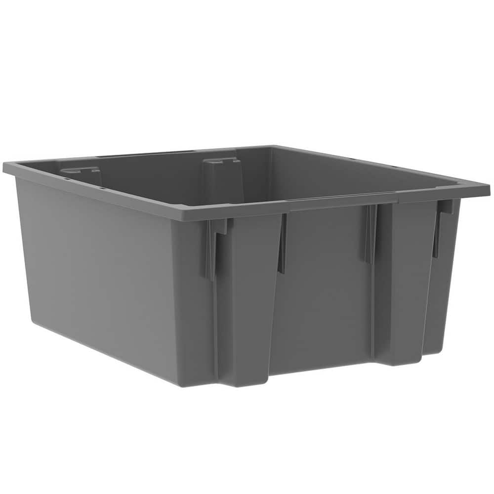 AKRO-MILS 35225-GRAY Polyethylene Storage Tote: 70 lb Capacity 
