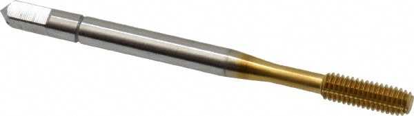 Thread Forming Tap: M3.5x0.60 Metric Coarse, 6H Class of Fit, Bottoming, High Speed Steel, TiN Coated