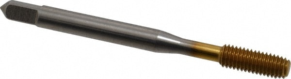 Thread Forming Tap: M5x0.80 Metric Coarse, 6H Class of Fit, Bottoming, High Speed Steel, TiN Coated
