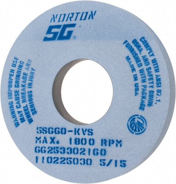 Surface Grinding Wheel: 14" Dia, 1-1/2" Thick, 5" Hole, 60 Grit, K Hardness