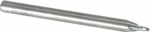 RobbJack SS-2-055-BN Ball End Mill: 0.055" Dia, 0.0825" LOC, 2 Flute, Solid Carbide 