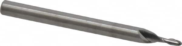 RobbJack SR-2-055-BN Ball End Mill: 0.055" Dia, 0.165" LOC, 2 Flute, Solid Carbide 