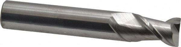 Corner Radius End Mill: 1/2" Dia, 3/4" LOC, 0.02" Radius, 2 Flutes, Solid Carbide