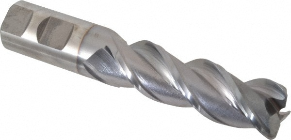 Cleveland C40364 Corner Radius End Mill: 1" Dia, 3" LOC, 0.12" Radius, 3 Flutes, Powdered Metal 