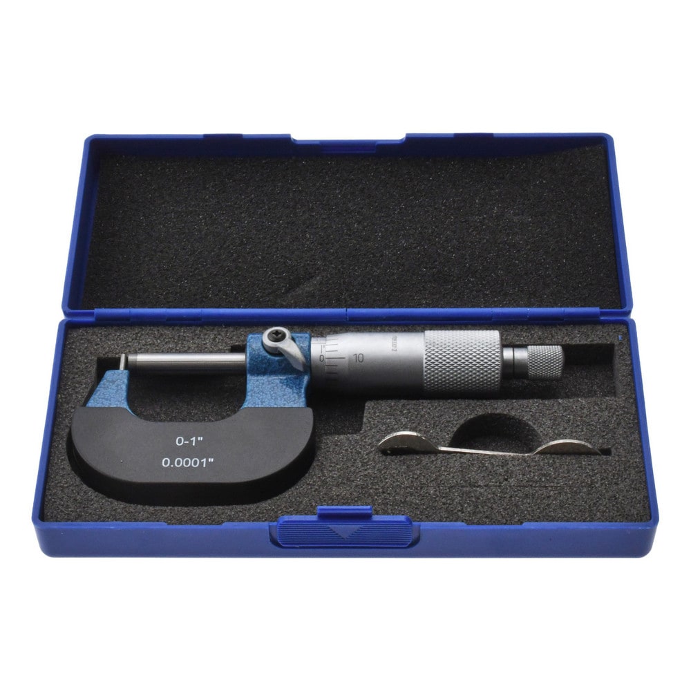 1 Inch Measurement Range, 0.0001 Inch Graduation, Barrel Anvil, Ratchet Stop Thimble, Mechanical Tube Micrometer