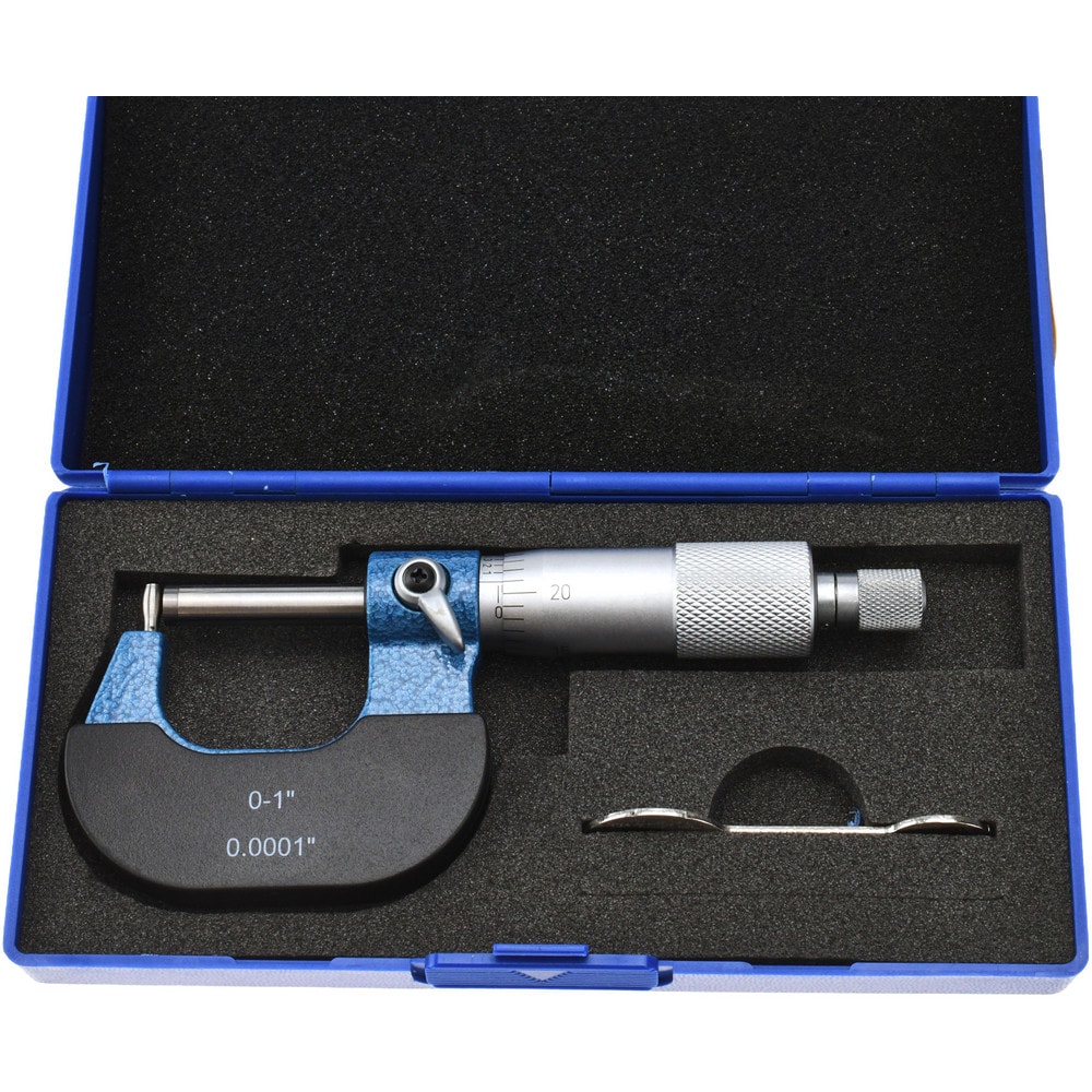 1 Inch Measurement Range, 0.0001 Inch Graduation, Barrel Anvil, Ratchet Stop Thimble, Mechanical Tube Micrometer