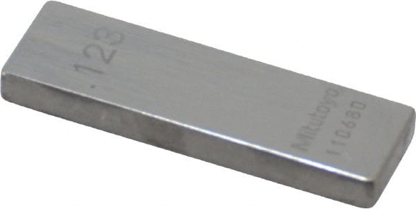 Rectangle Steel Gage Block: 0.123", Grade 0