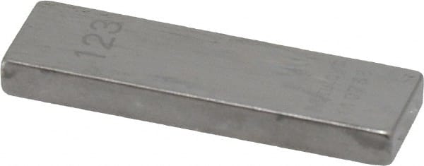 Rectangle Steel Gage Block: 0.123", Grade AS-1