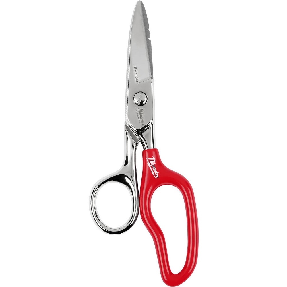 Scissors & Shears; Blade Material: Stainless Steel ; Handle Material: Stainless Steel ; Application: Cutting electrical materials, specifically in low voltage applications. ; Cutting Length: 1.875in ; Handle Type: Extended ; Handle Style: Steel