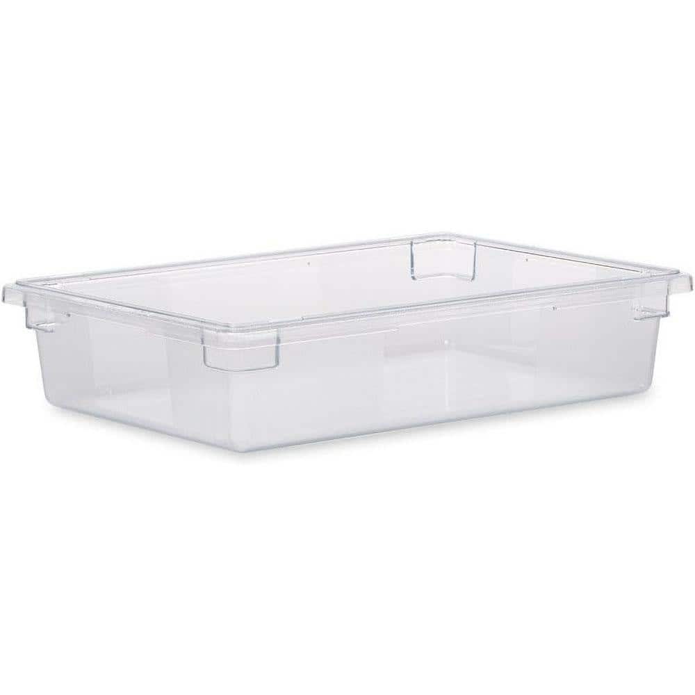 Rubbermaid FG330800CLR Food Tote Box Container: Polycarbonate, Rectangular 