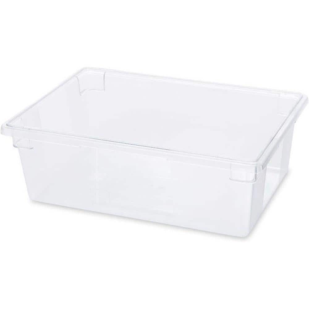 Rubbermaid FG330000CLR Food Tote Box Container: Polycarbonate, Rectangular 