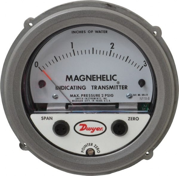 Dwyer 605-3 25 Max psi, Differential Pressure Transmitter with Indication 