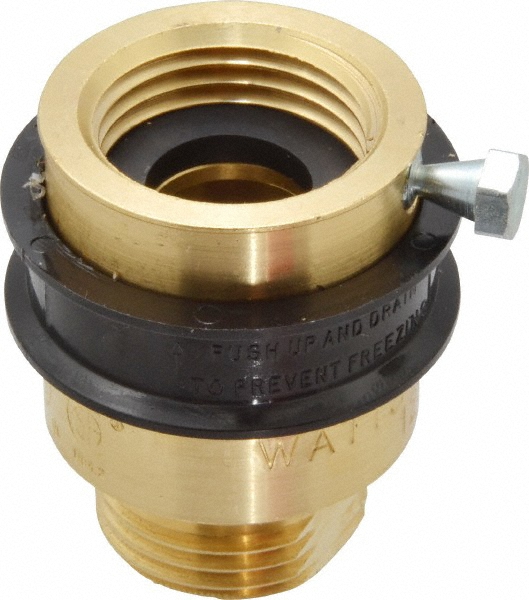 3/4" Pipe, 125 Max psi, Brass, Hose Connection Vacuum Breaker - EPDM Seal, Stainless Steel Spring, FIP X Hose End Connections
