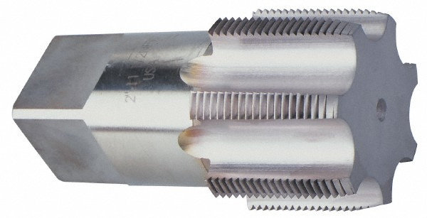 Hertel R127942C Standard Pipe Tap: 1-1/2 - 11-1/2, NPTF, 7 Flutes, High Speed Steel, TiCN Finish Image