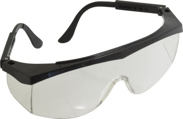 Safety Glass: Uncoated, Polycarbonate, Clear Lenses, Full-Framed, UV Protection