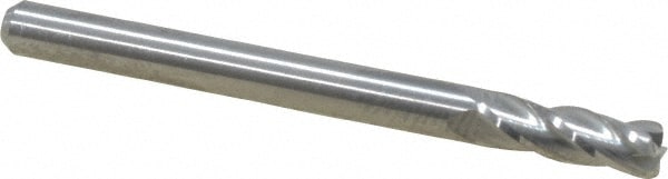 M.A. Ford. 11112512 Corner Radius End Mill: 1/8" Dia, 3/8" LOC, 0.02" Radius, 4 Flutes, Solid Carbide Image