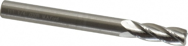 M.A. Ford. 11125003 Corner Radius End Mill: 1/4" Dia, 3/4" LOC, 0.03" Radius, 4 Flutes, Solid Carbide Image