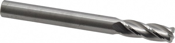 M.A. Ford. 11125004 Corner Radius End Mill: 1/4" Dia, 3/4" LOC, 0.045" Radius, 4 Flutes, Solid Carbide Image