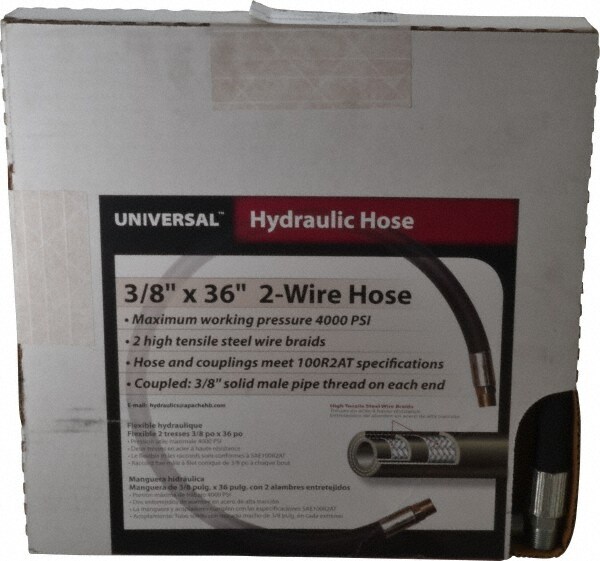 3/8" ID x 37/64" OD, 4,800 psi Work Pressure Hydraulic Hose