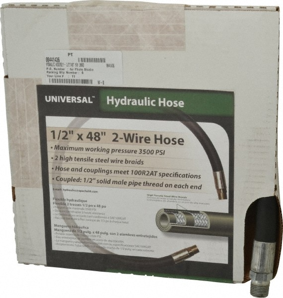 1/2" ID x 55/64" OD, 4,000 psi Work Pressure Hydraulic Hose