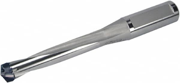 Replaceable-Tip Drill: 18.51 to 19.5 mm Dia, 4.212" Max Depth, 1" Whistle Notch Shank