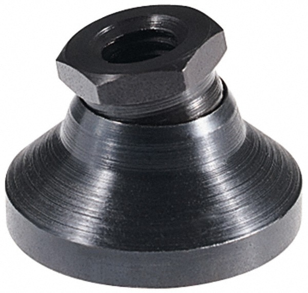 Socket-Mount Leveling Pads & Mounts; Base Shape: Round ; Finish: Black Oxide ; Color: Black