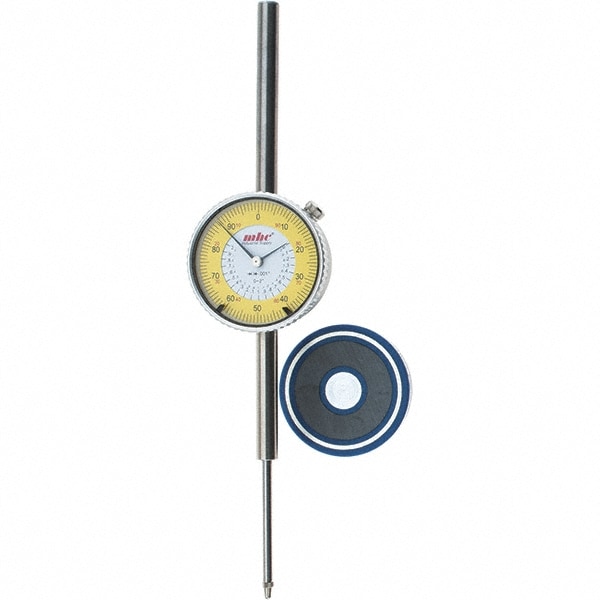 Dial Indicator & Base Kit: 2" Range, 0-100 Dial Reading