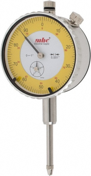 0.001" Graduation, 0-100 Dial Reading, Indicator & Base Kit