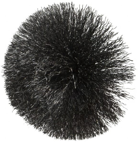 Weiler 90303 End Brushes: 2-3/4" Dia, Steel, Crimped Wire 