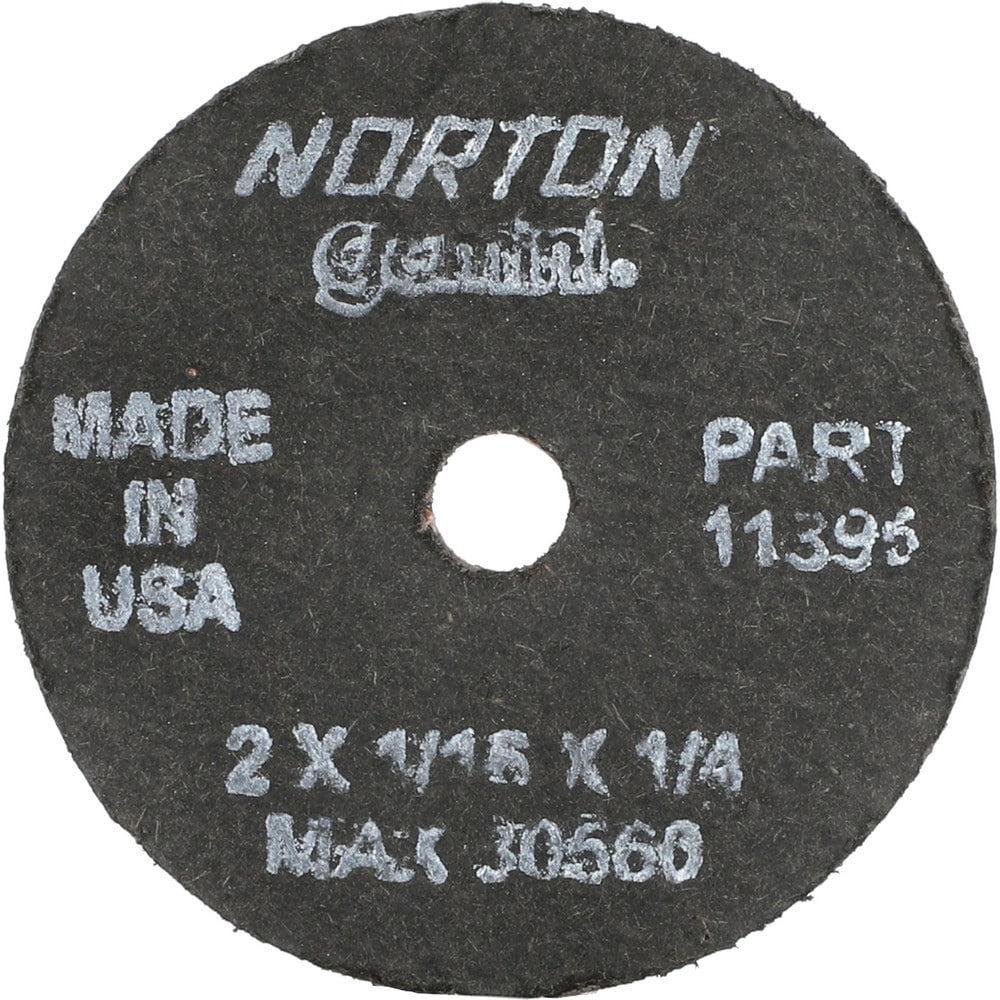 Cut-Off Wheel: 2" Dia, 1/16" Thick, 1/4" Hole, Aluminum Oxide