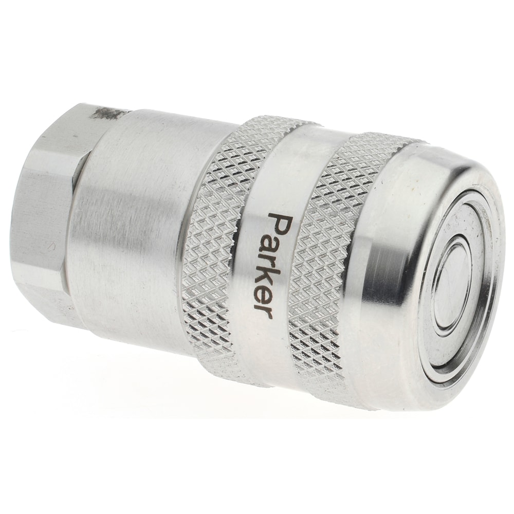 Parker S71-3C4-4F Hydraulic Hose Valve Fitting: 1/4", 5,000 psi Image