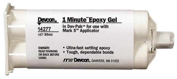 Devcon 14277 Two-Part Epoxy: 50 mL, Cartridge Adhesive 