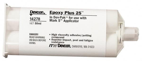 Devcon 14278 Two-Part Epoxy: 50 mL, Cartridge Adhesive 