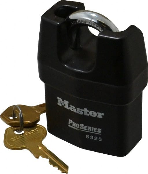 Master Lock 6325KA10G301 Padlock: Laminated Steel, Keyed Alike, 2-3/8" Wide 
