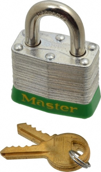 Master Lock Laminated Steel Padlock Green