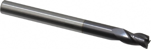 Accupro 12179666 Corner Radius End Mill: 3/16" Dia, 5/16" LOC, 0.01" Radius, 3 Flutes, Solid Carbide Image