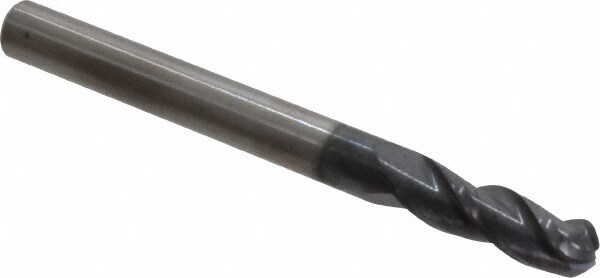 Accupro 12179939 Ball End Mill: 0.1875" Dia, 0.5625" LOC, 3 Flute, Solid Carbide Image