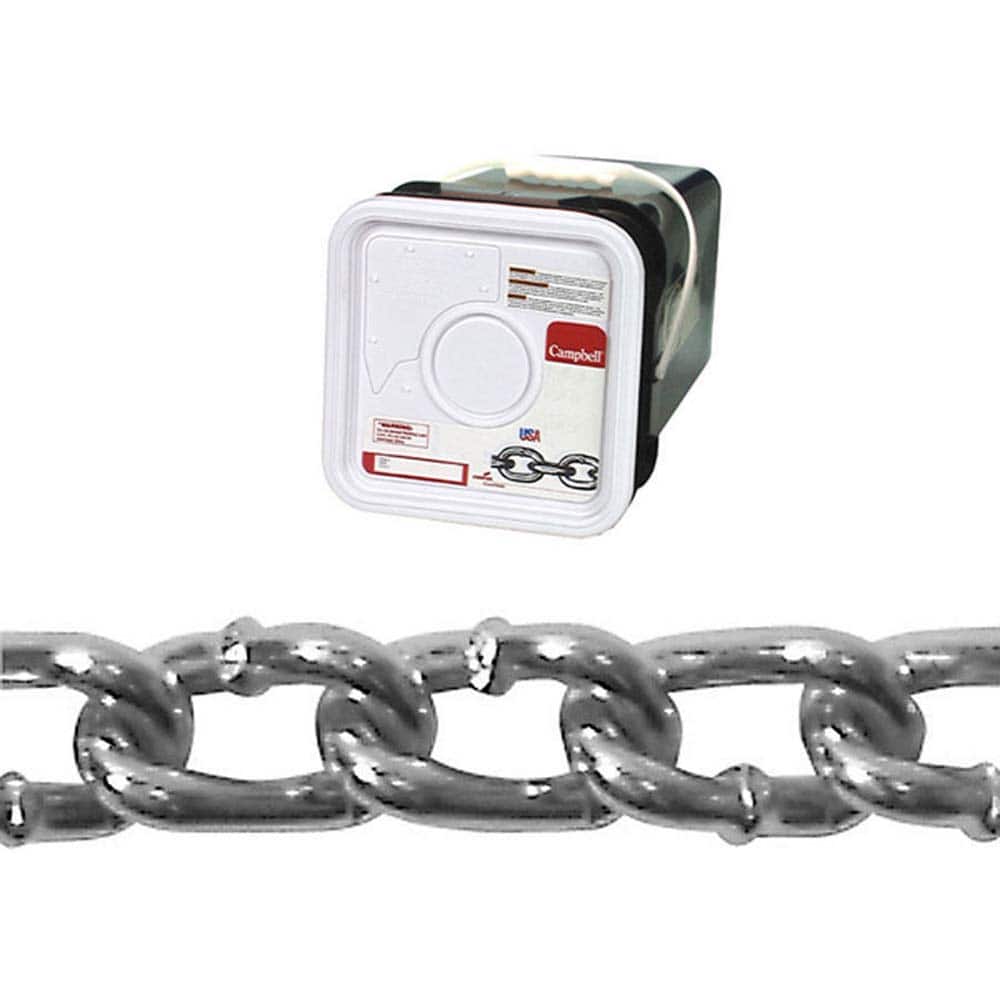 Weldless Chain; Type: Twist Link Machine Chain; Twist Link Machine Chain ; Trade Size: #1; #2; #3 ; Chain Diameter (Decimal Inch): 0.1800 ; Finish/Coating: Zinc-Plated ; PSC Code: 4010