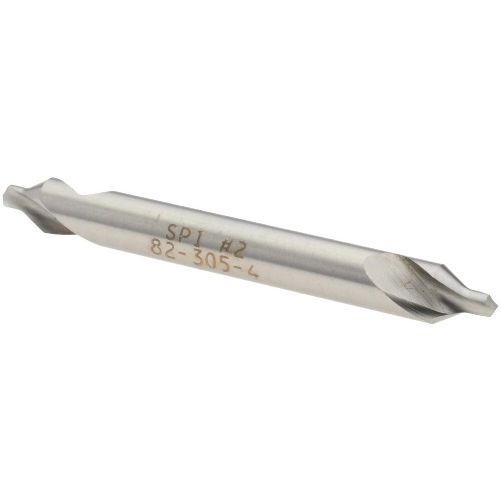 Combo Drill & Countersink: #2, 3/16" Body Dia, High Speed Steel