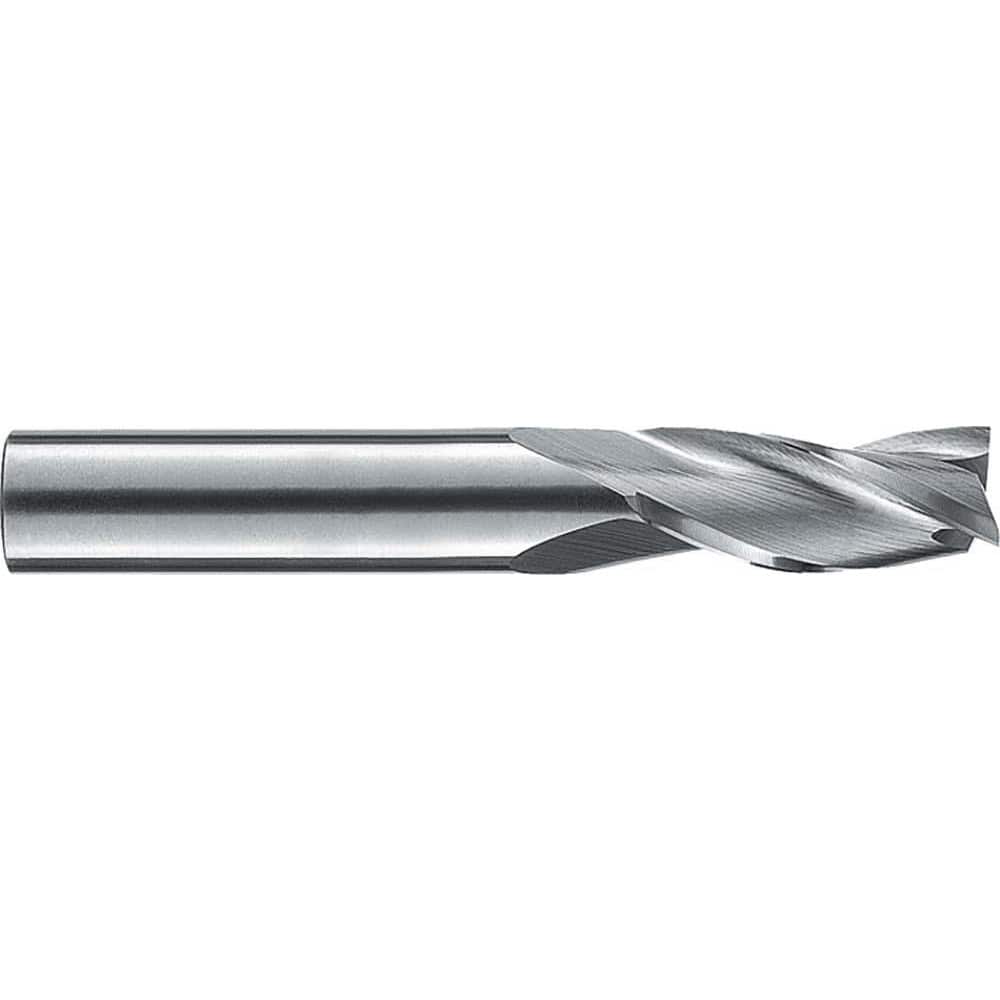 RobbJack NR-303-16 Square End Mill: 1/2 Dia, 1 LOC, 1/2 Shank Dia, 3 OAL, 3 Flutes, Solid Carbide 