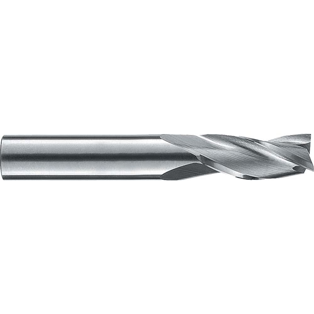 RobbJack NR-303-08 Square End Mill: 1/4 Dia, 3/4 LOC, 1/4 Shank Dia, 2-1/2 OAL, 3 Flutes, Solid Carbide Image