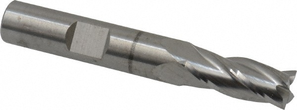 RobbJack NR-404-11 Square End Mill: 11/32 Dia, 13/16 LOC, 3/8 Shank Dia, 2-1/2 OAL, 4 Flutes, Solid Carbide Image