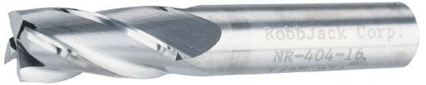 RobbJack NR-404-18 Square End Mill: 9/16 Dia, 1-1/4 LOC, 9/16 Shank Dia, 3-1/2 OAL, 4 Flutes, Solid Carbide 