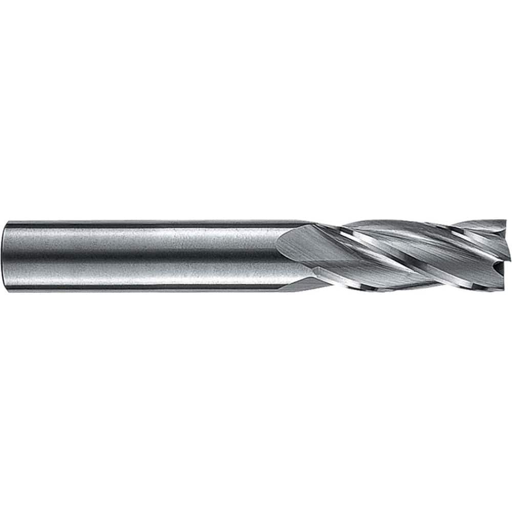 RobbJack NR-404-20 Square End Mill: 5/8 Dia, 1-1/4 LOC, 5/8 Shank Dia, 3-1/2 OAL, 4 Flutes, Solid Carbide 