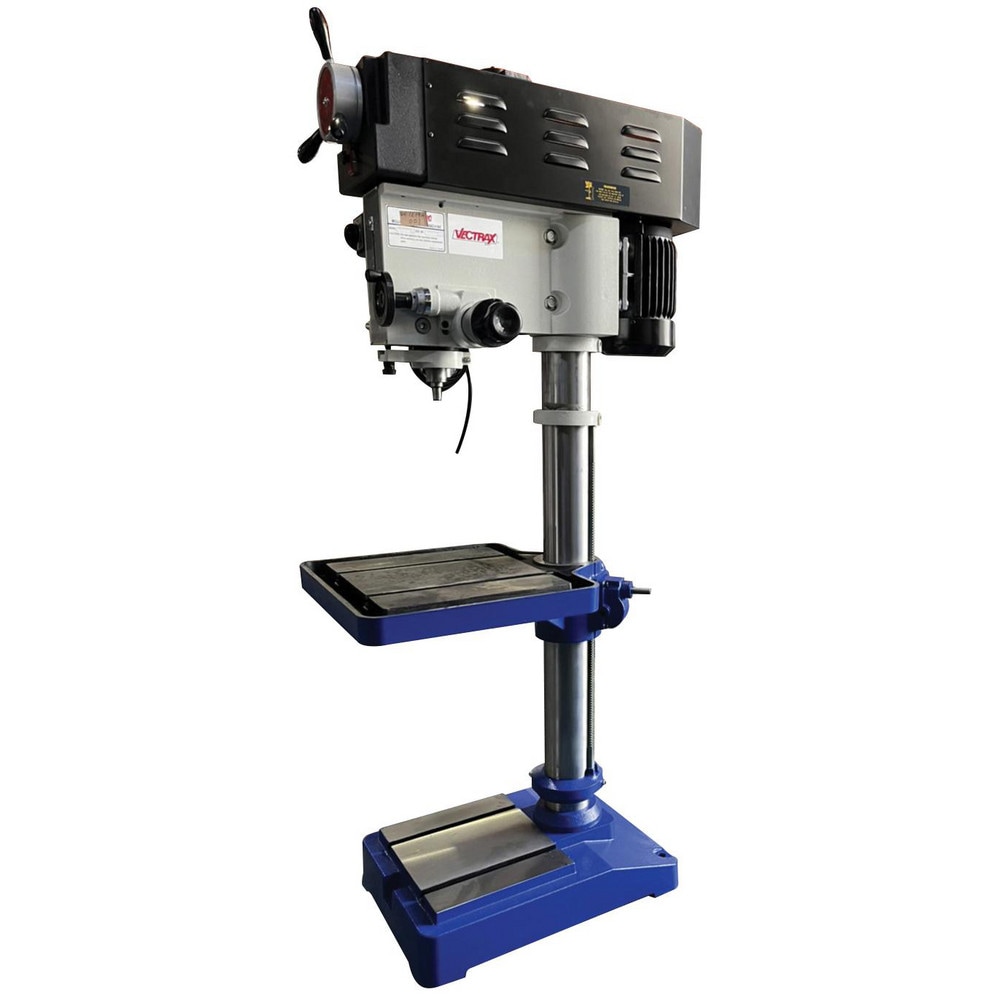 Floor Drill Press: 20" Swing, 2 hp, 220 V, 3 Phase